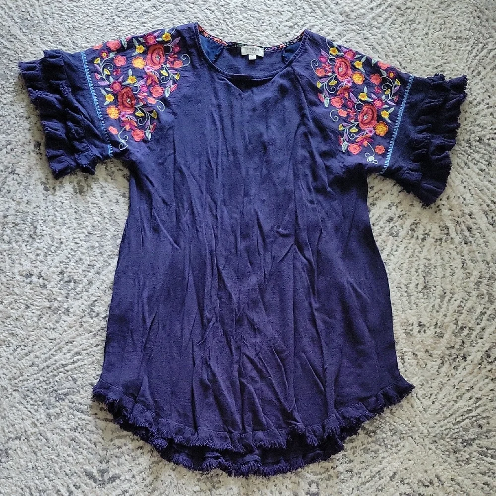Umgee | Dresses | Umgee Blue Linen Blend Floral Embroidered Short Sleeve Dress Size Medium | Poshmark Umgee | Dresses | Umgee Blue Linen Blend Floral Embroidered Short Sleeve Dress Size Medium | Poshmark